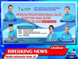 DPD Gelora Bursel Resmi Buka Pendaftaran Calon Bupati dan Wakil Bupati di Pilkada Serentak 2024