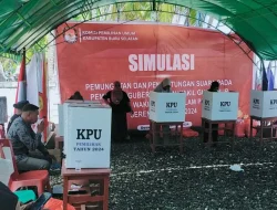 KPU Bursel Gelar Simulasi Pemungutan dan Penghitungan Suara Pilkada 2024