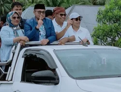 Paslon Bupati-Wabup Terpilih Dengan Slogan BERHASIL Ini Pawai Kemenangan di Pusat Kota