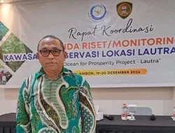 Kadis Perikanan dan Kelautan Bursel M. Djafar Souwakil Hadiri Giat Konservasi Lokasi Lautra