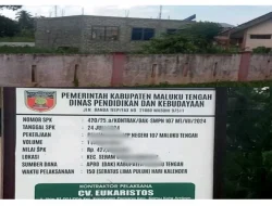 Proyek Revitalisasi SMP 107 Malteng Terbengkalai, Pembayaran Sudah 100 Persen