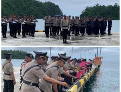 Polres Bursel Gelar Upacara Tabur Bunga, Dalam Rangka Hari Bhayangkara Ke-79