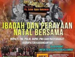 Gedung Wanita Karanganyar Solo Jadi Saksi 3.000 Jemaat dalam Ibadah Perayaan Natal Bersama
