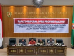 DPRD Maluku Gelar Rapat Paripurna Bentuk Dua Pansus Bahas Raperda Organisasi Perangkat Daerah dan Investasi