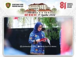 Sekretaris DPRD Provinsi Maluku Pimpin Upacara HUT Ke-81 Kemerdekaan RI
